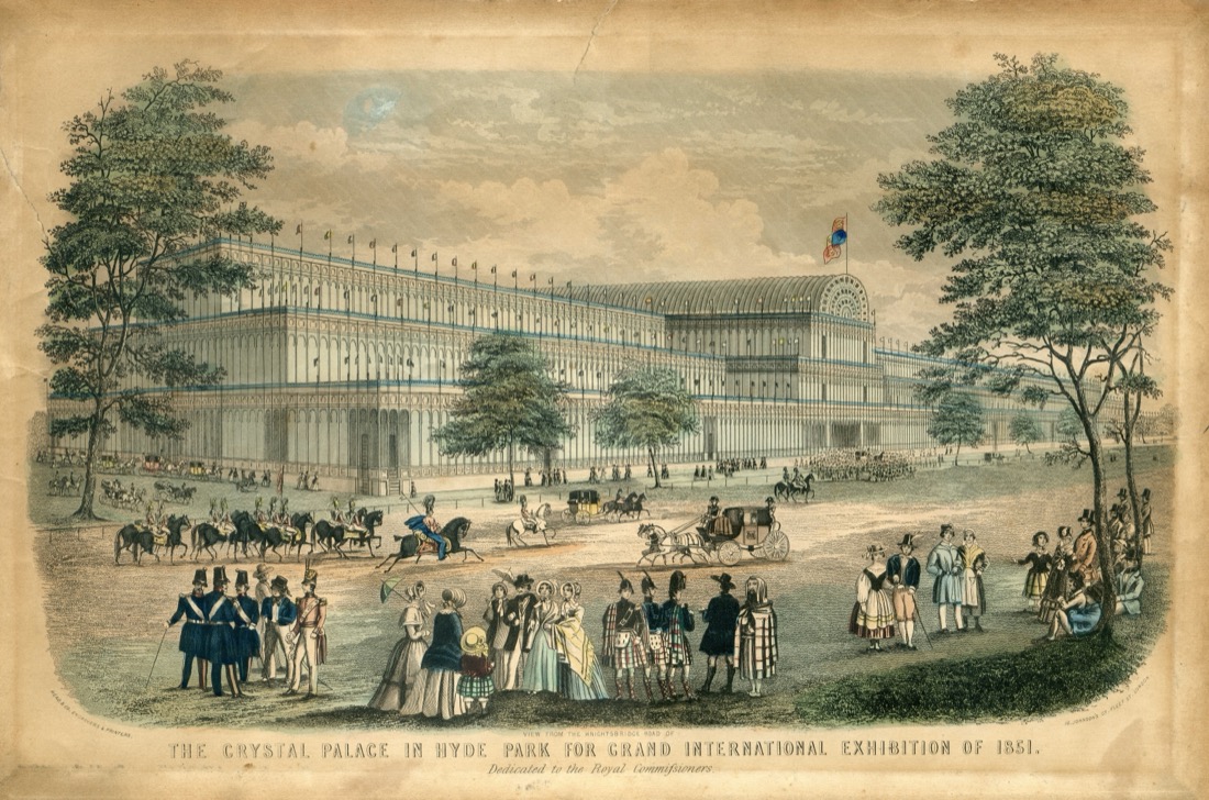 The Crystal Palace in Hyde Park, hand-coloured print