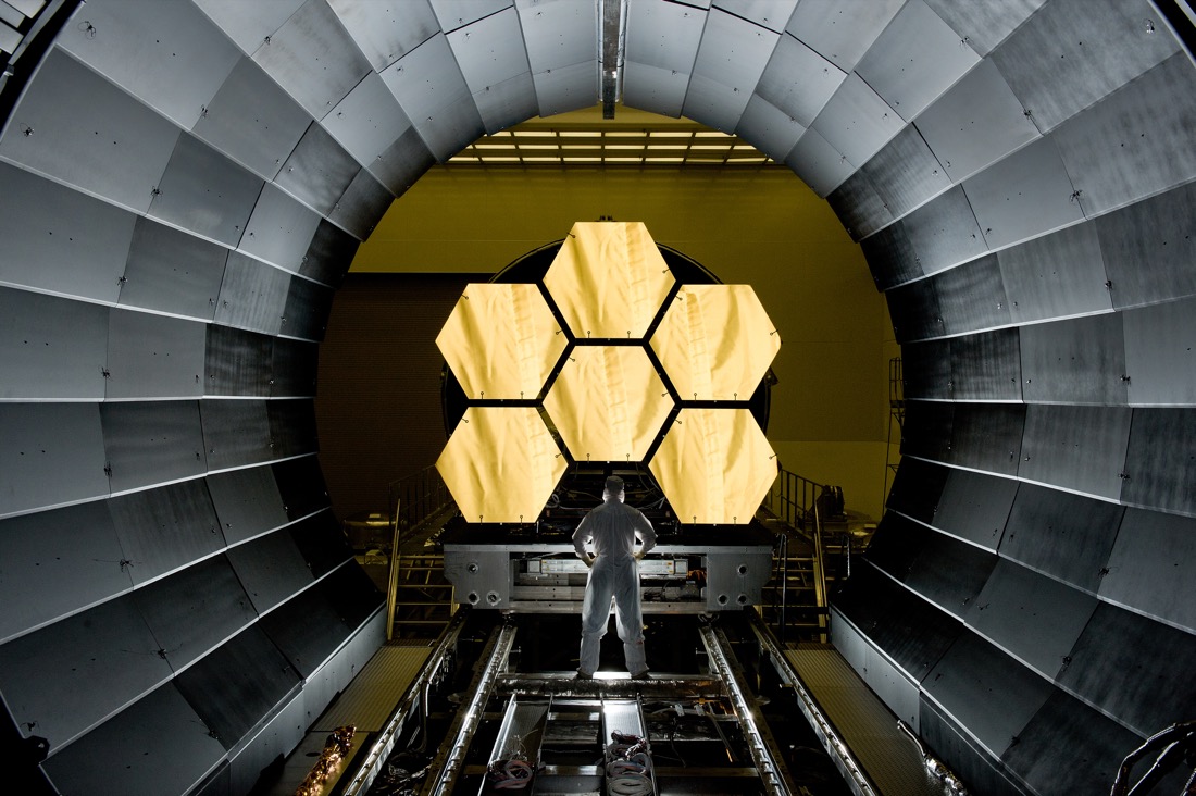 Hexagonal mirror segments of the James Webb Space Telescope